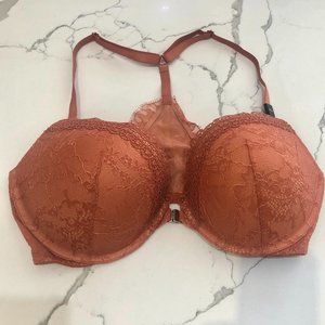 NWT Victoria's Secret Lace Push-up Front-Close Lace-Back Bra in Cognac